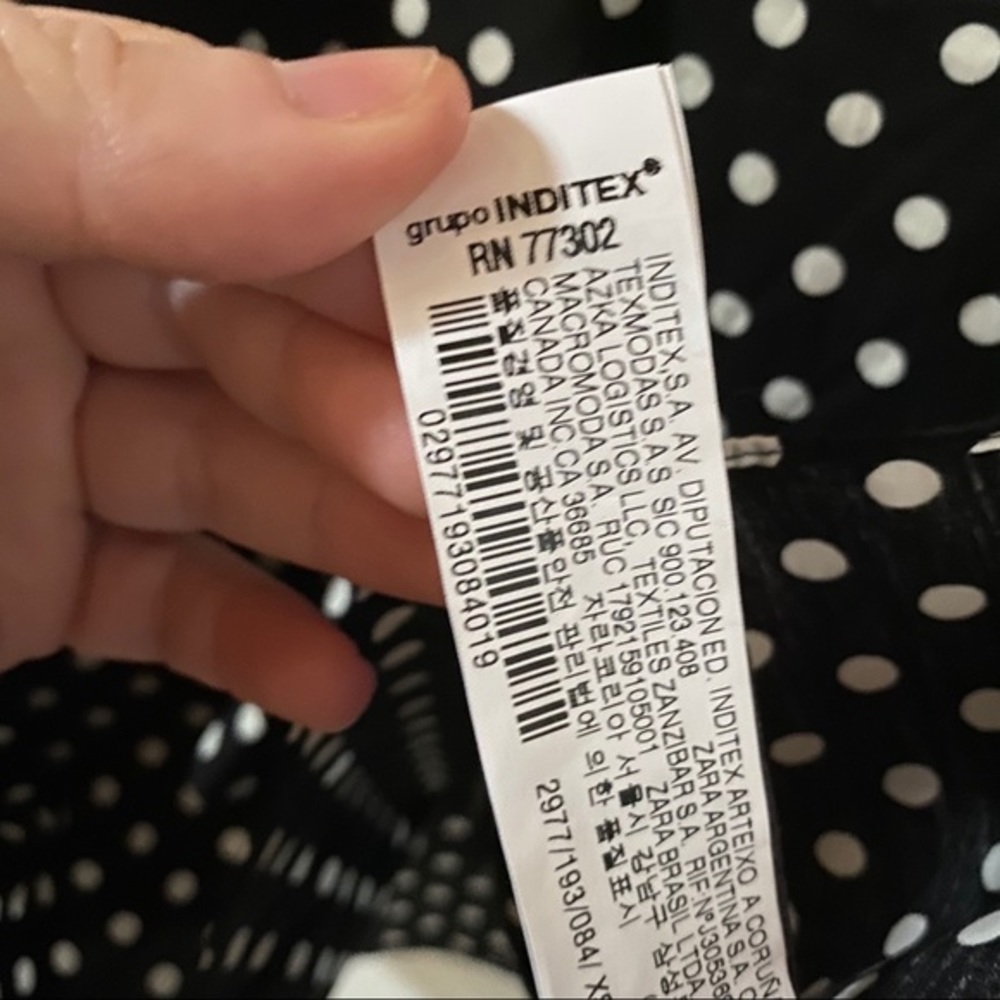 Zara Basic Off Shoulder Polka Dot Top Xs - image 5